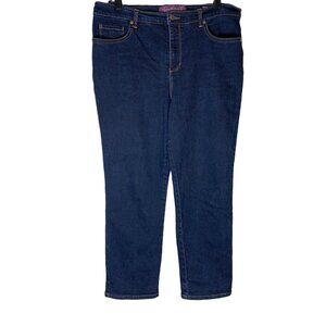 Gloria Vanderbilt Amanda High Rise Stretch Skinny Blue Denim Jeans Size 12S